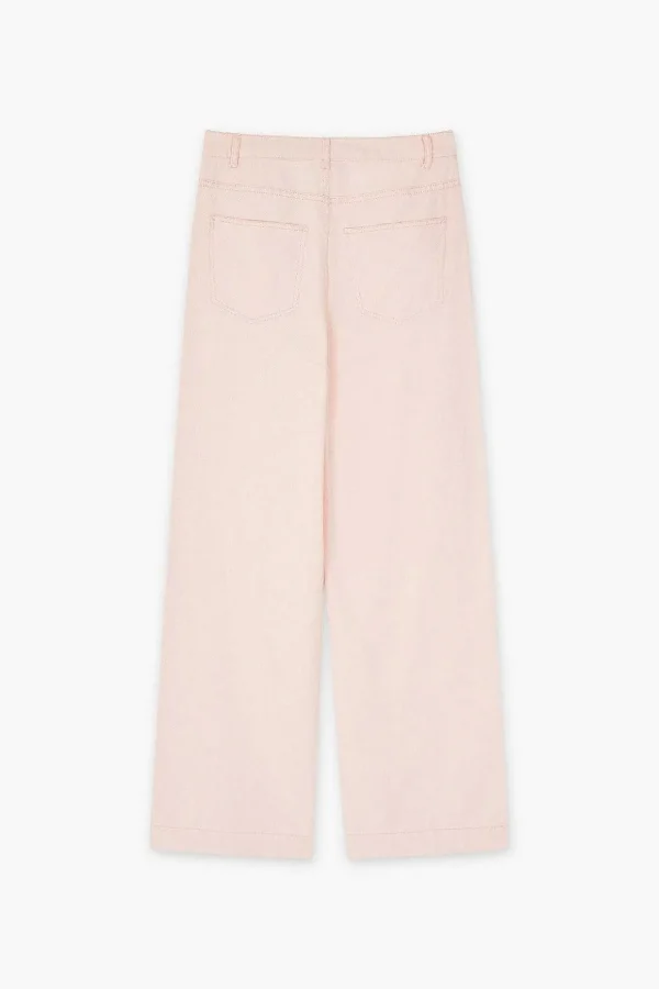 Jake Wide Leg Jeans In Pink