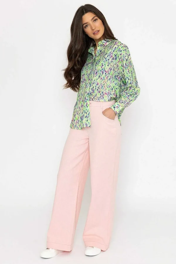 Jake Wide Leg Jeans In Pink