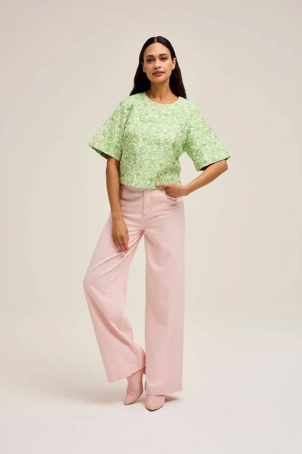 Jake Wide Leg Jeans In Pink