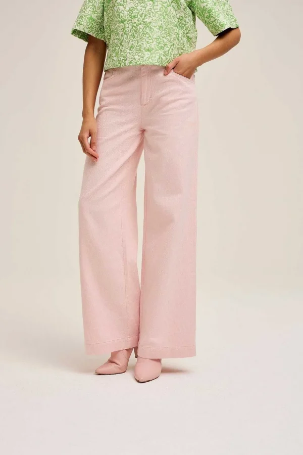 Jake Wide Leg Jeans In Pink
