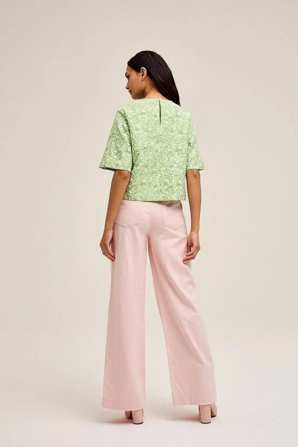 Jake Wide Leg Jeans In Pink