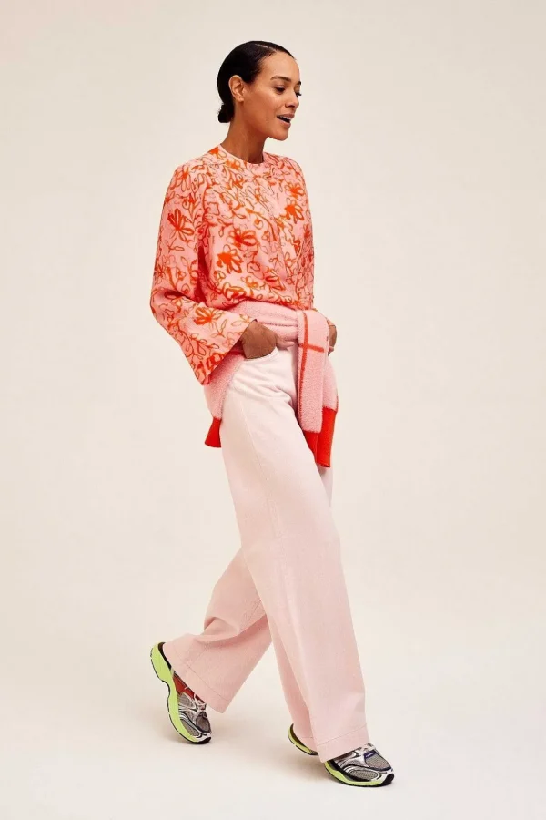 Jake Wide Leg Jeans In Pink