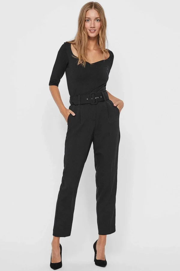 Julie Carrot Pleat Pants In Black