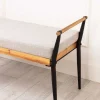 Juno Oak Upholstered Bench