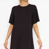 Kanva Oversized Tee Dress In Pink Lurex
