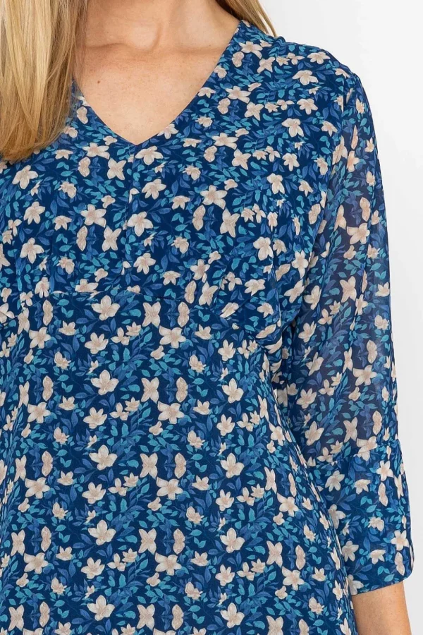 Kerry Midi Dress In Navy Print