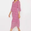 Kerry Midi Dress In Pink Print