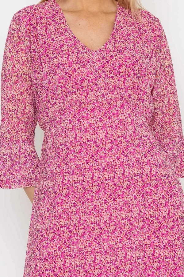 Kerry Midi Dress In Pink Print
