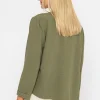 Khaki Top With Necklace