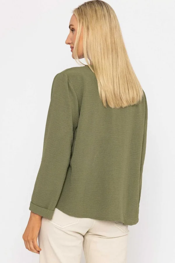 Khaki Top With Necklace
