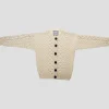 Kids Aran Cardigan In Cream