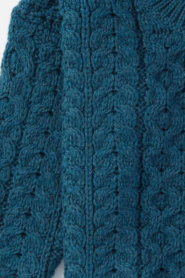 Kids Aran Jumper In Blue