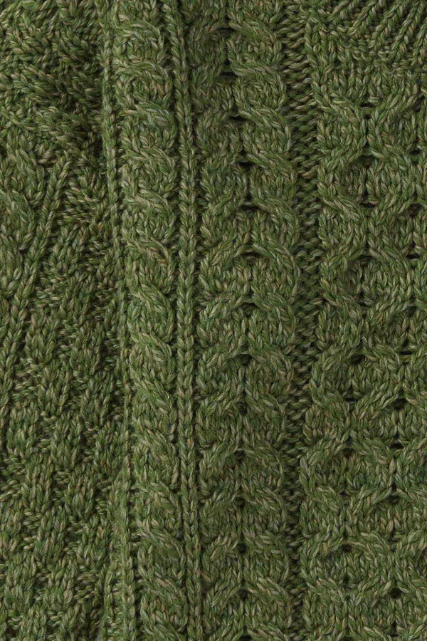 Kids Aran Jumper In Green