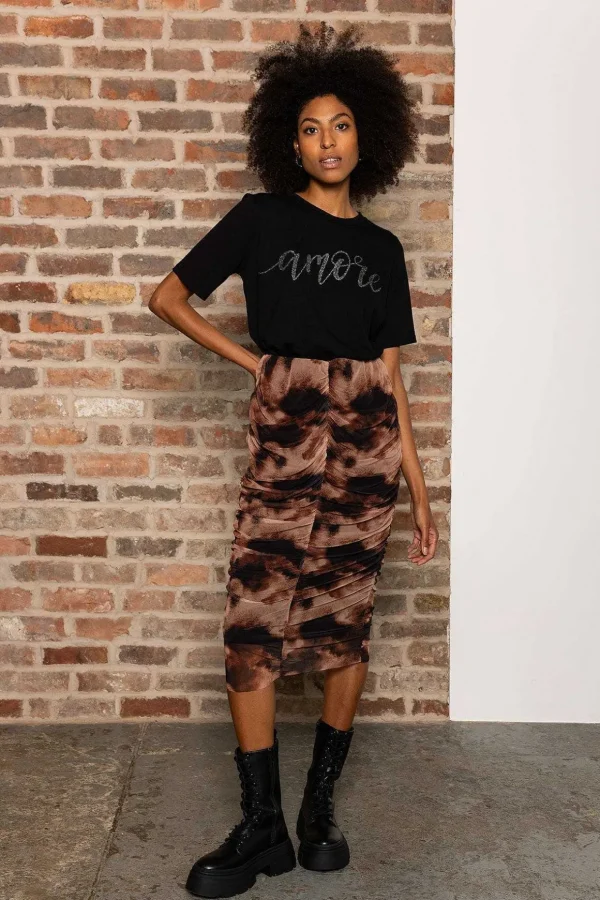 Kimora Skirt In Brown Print