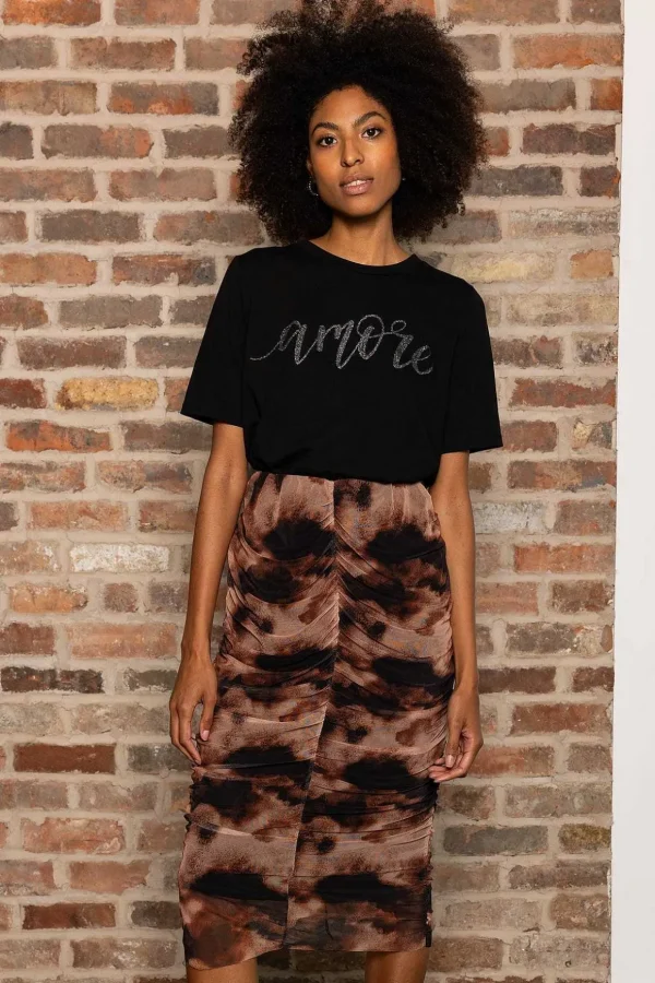 Kimora Skirt In Brown Print