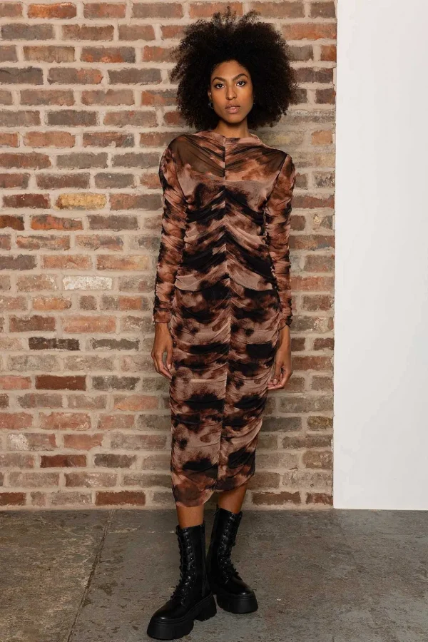 Kimora Skirt In Brown Print