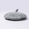 Knitted Beret In Grey