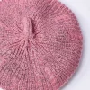 Knitted Beret In Pink