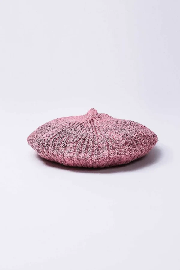Knitted Beret In Pink
