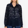 Lace Shirt In Navy