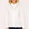 Lace Trim Blouse In Ivory