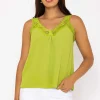 Lace Trim Cami In Green
