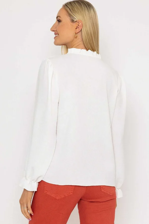 Lace Trim Top In Ecru