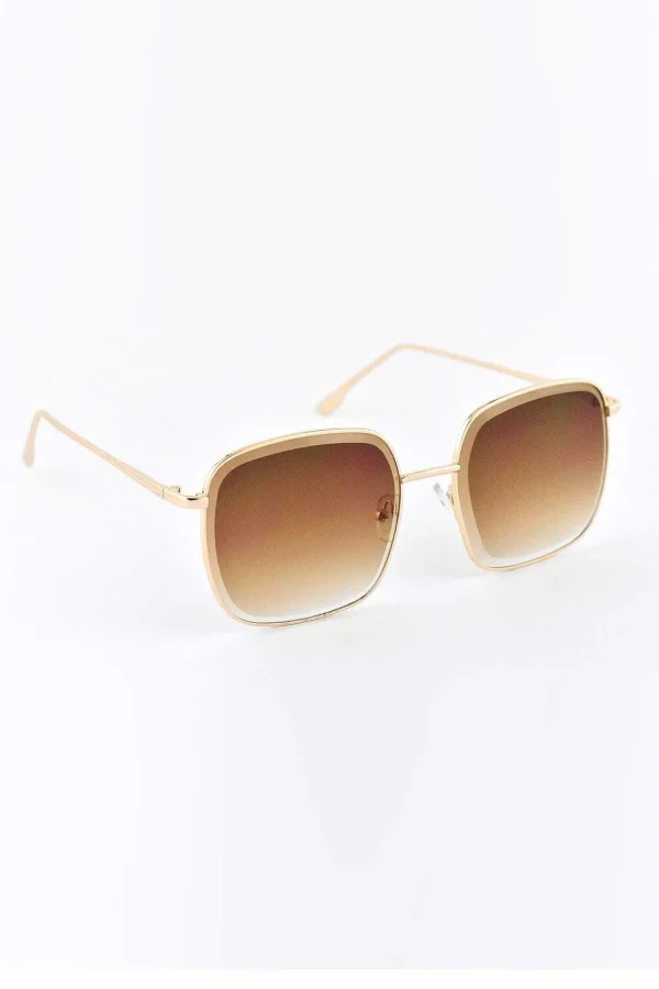 Ladies Sunglasses In Brown With Brown Lens