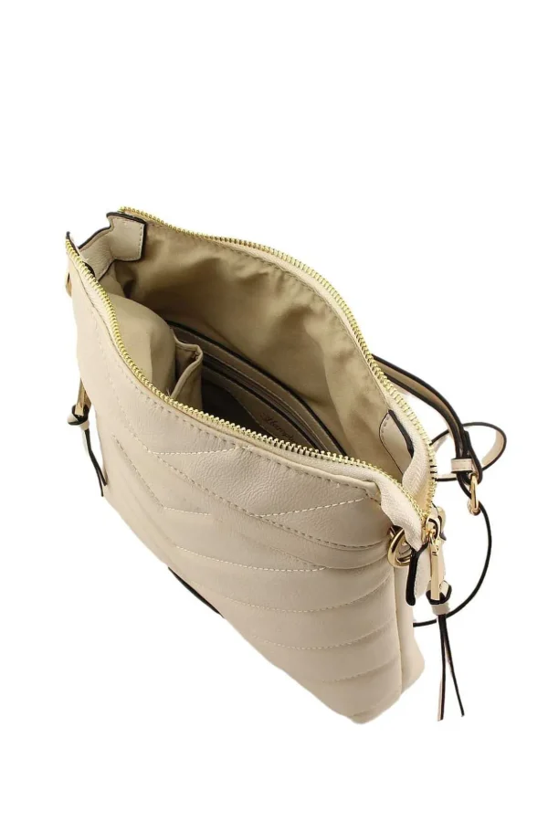 Laja Quilted Crossbody Bag In Beige