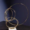Large Abstract Gold Marble Decor