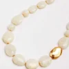 Large Beaded White Necklace