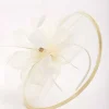 Large Cream Fascinator With Floral Bow
