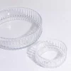 Large Vertical Cut Glass Bowl