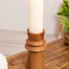 Large Wood Effect Candle Holder