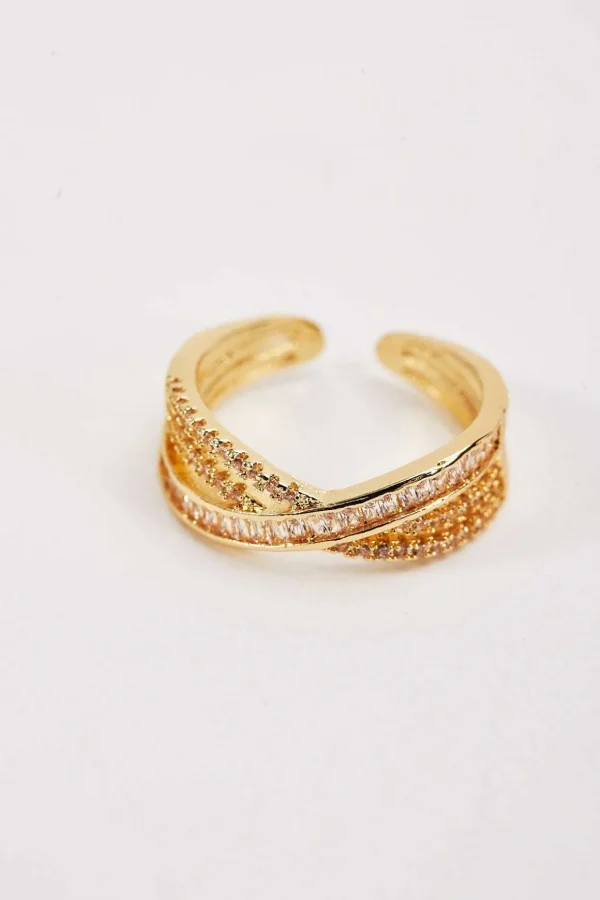 Layered Pave Gold Ring