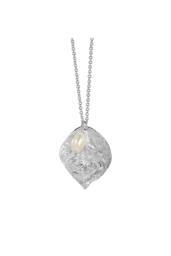 Leaf Pendant With Baroque Pearl