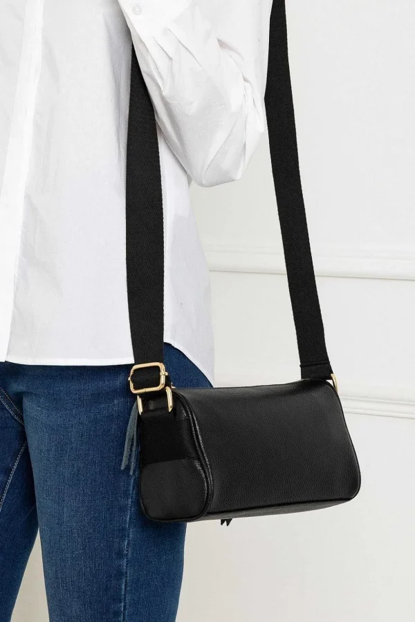 Leather Cross Body In Black