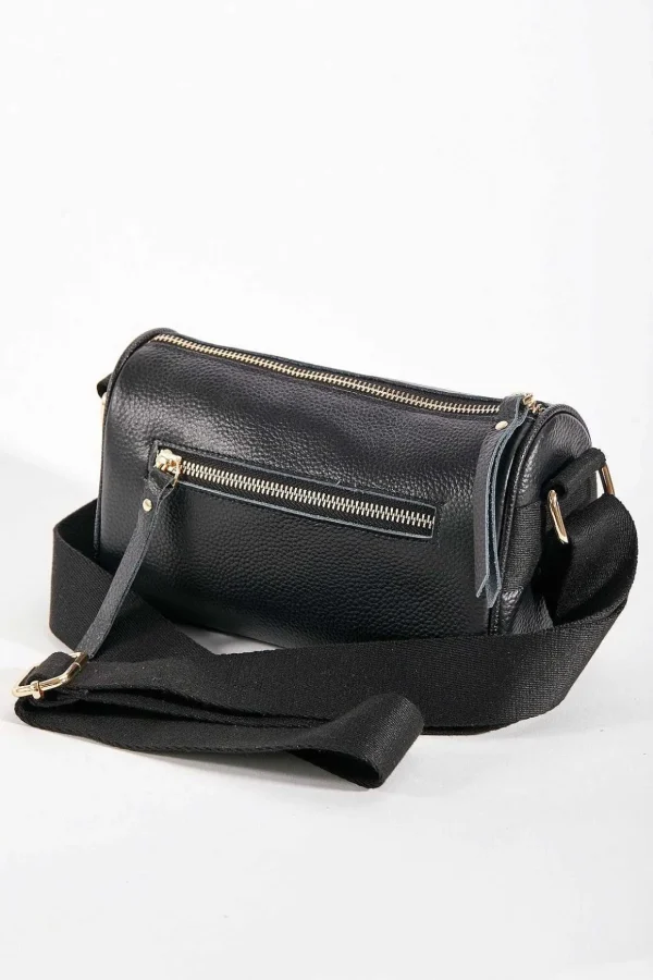 Leather Cross Body In Black