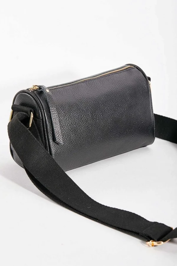 Leather Cross Body In Black