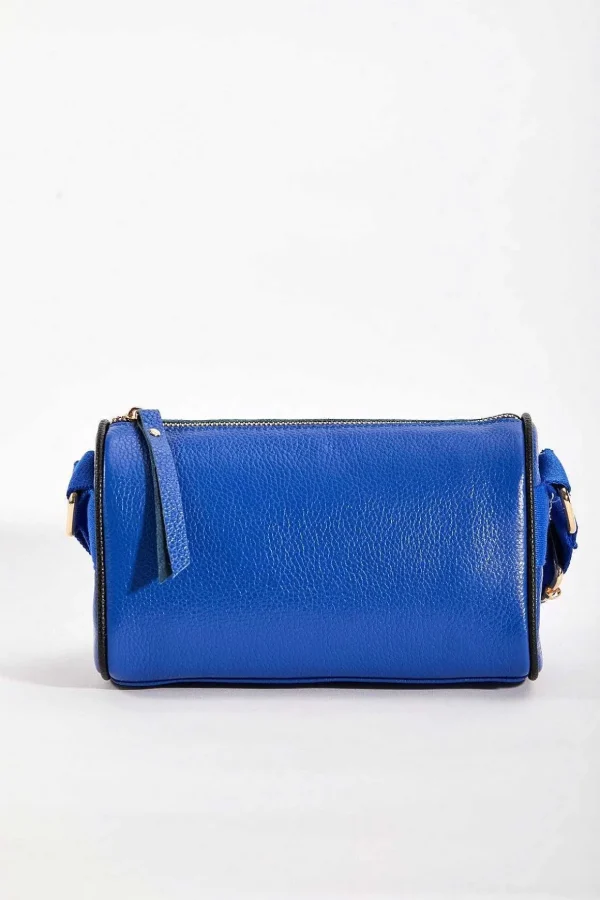 Leather Cross Body In Blue