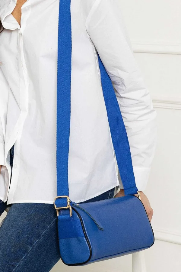 Leather Cross Body In Blue