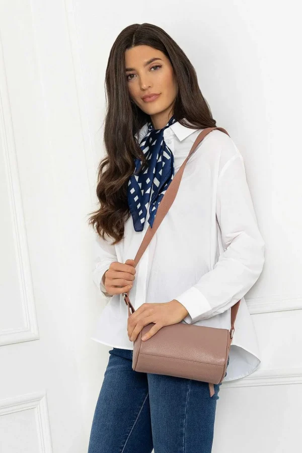 Leather Cross Body In Pink