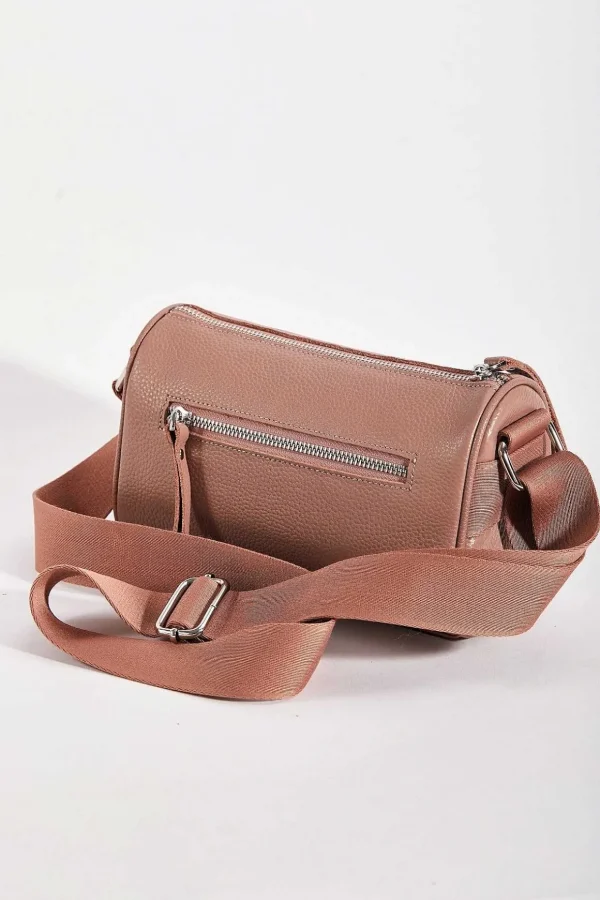 Leather Cross Body In Pink