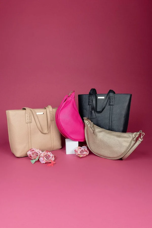 Leather Look Everyday Tote In Beige
