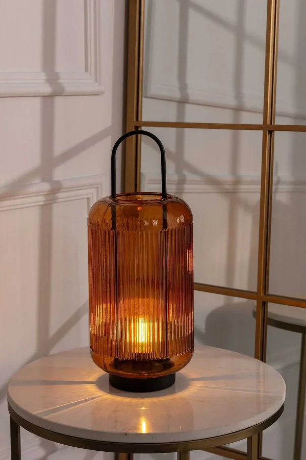 Led Amber Glass Lamp