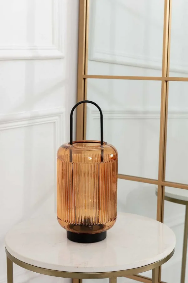 Led Amber Glass Lamp