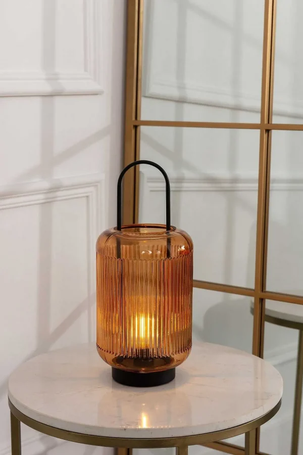Led Amber Glass Lamp