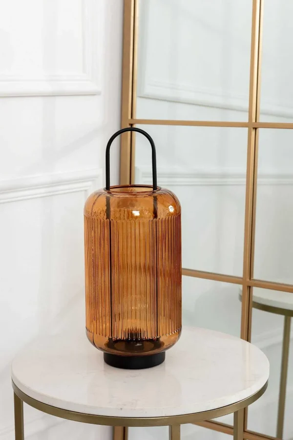 Led Amber Glass Lamp