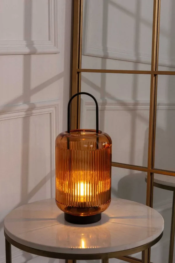 Led Amber Glass Lamp