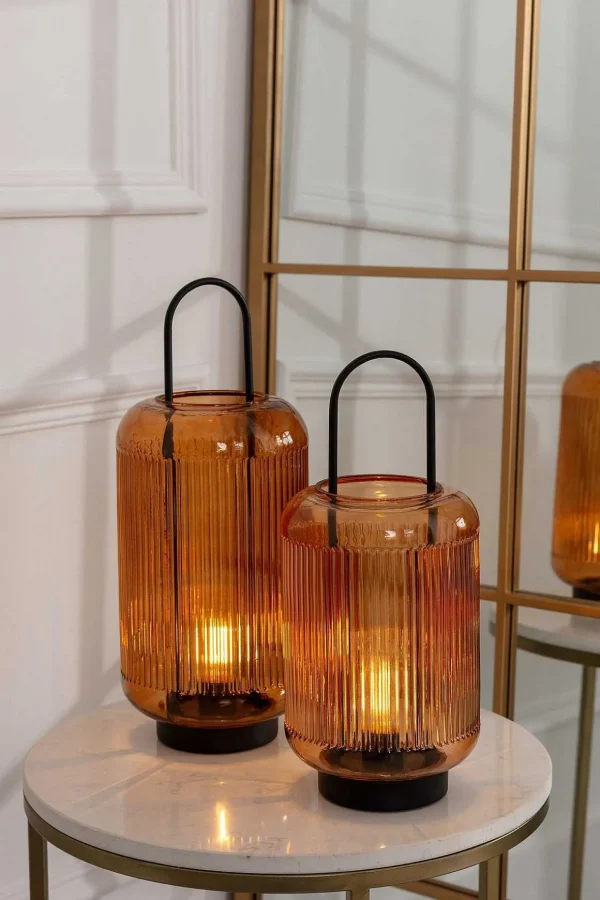 Led Amber Glass Lamp